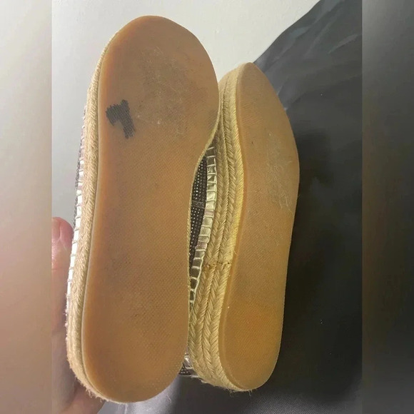 CLEARANCE Steve Madden Chopur-R Pewter Multi Espadrilles Size 6โ Studded GUC! - Picture 8 of 8